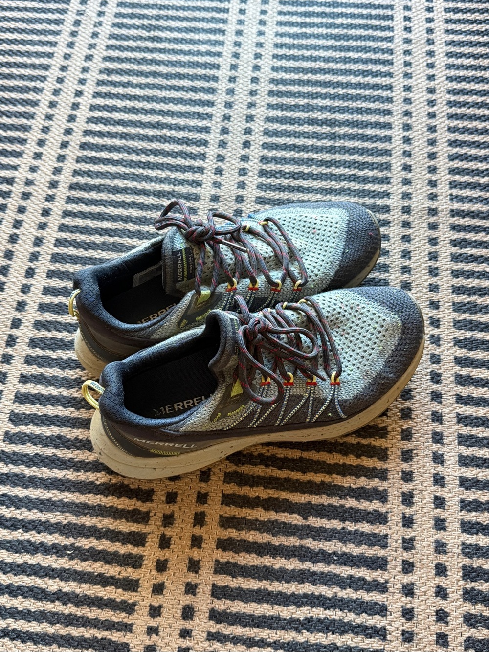 Merrell Women’s Bravada 2 Size 8.5 Gray and Teal Knit Trail Running Hiking Shoes